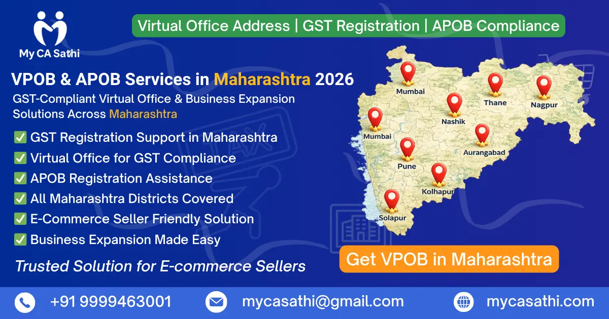 VPOB & APOB Services in Maharashtra 2026 – GST Registration, Virtual Office & Business Expansion Guide image